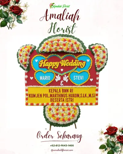 Karangan Papan Bunga Pernikahan di Kutayu